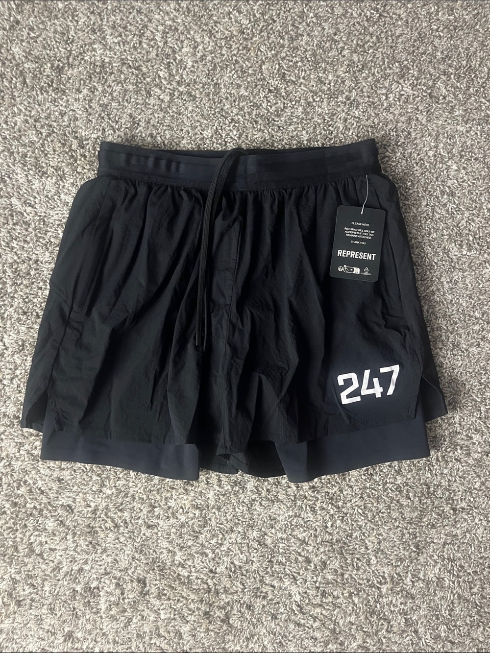 247 Represent Men's Athletic Layered Shorts